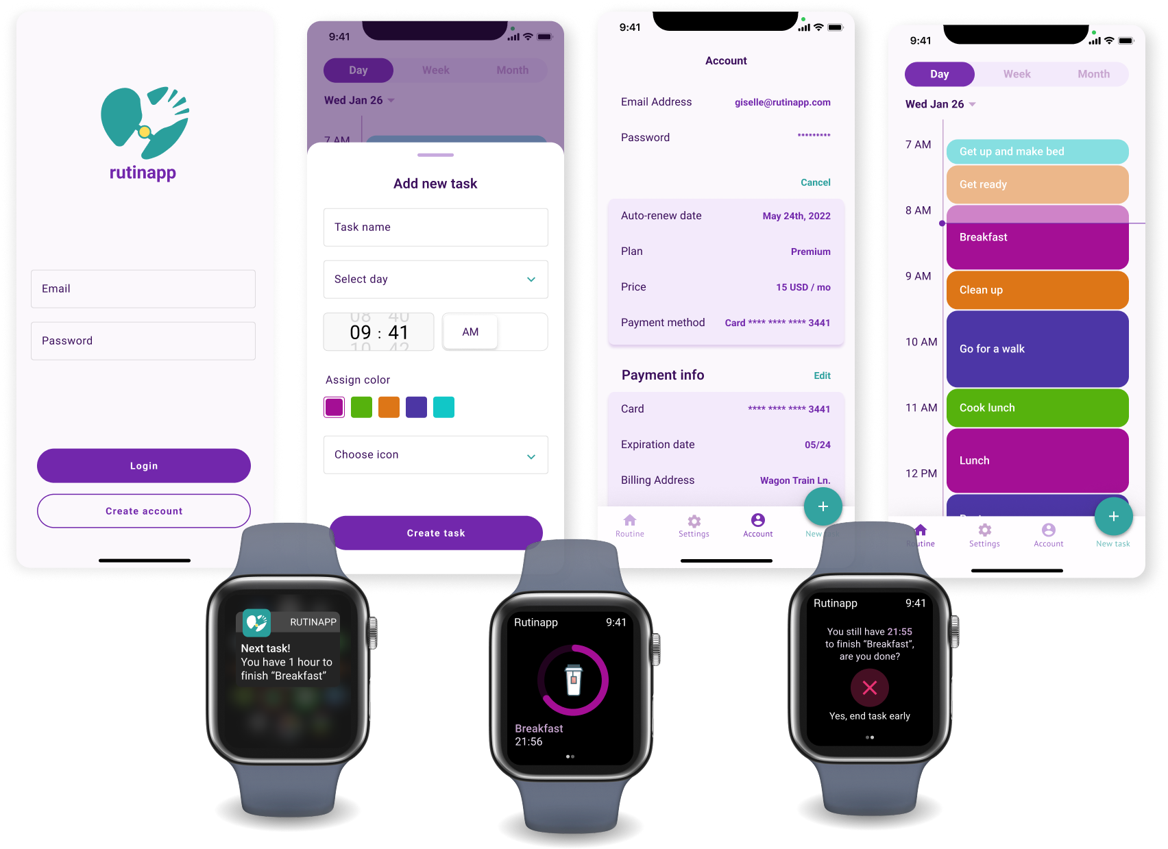 Visual Routine Smartwatch & Mobile App